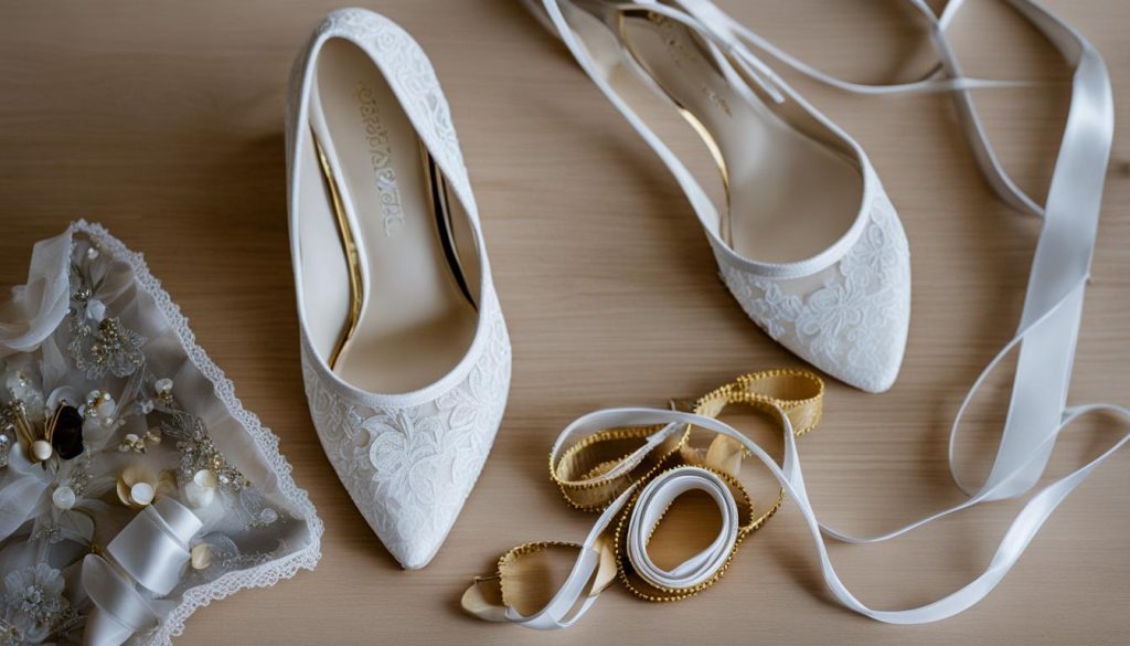 shoes and underwear for wedding dress alterations
